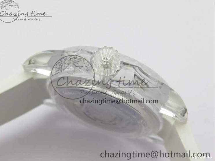 1219 Submariner Phantomlab Transparent KZF Best Edition Blue Fruit Dial on White Rubber Strap VR Classic 2563